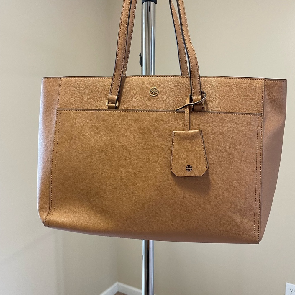 Tory Burch Tan Leather Tote Bag